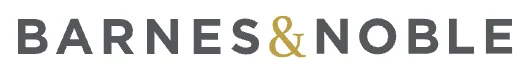 Barnes & Noble logo with gray text and gold ampersand